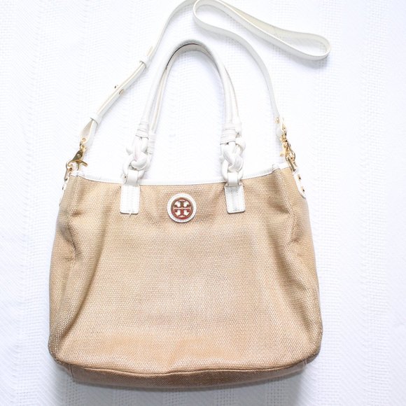 Tory Burch Handbags - Tory Burch Raffia Straw Crossbody Shoulder Bag